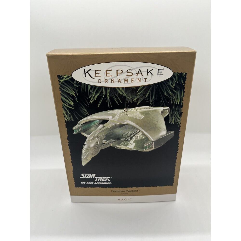 Hallmark’s Star Trek Romulan Warbird Light Ornament Magic 1995 Vintage Keepsake